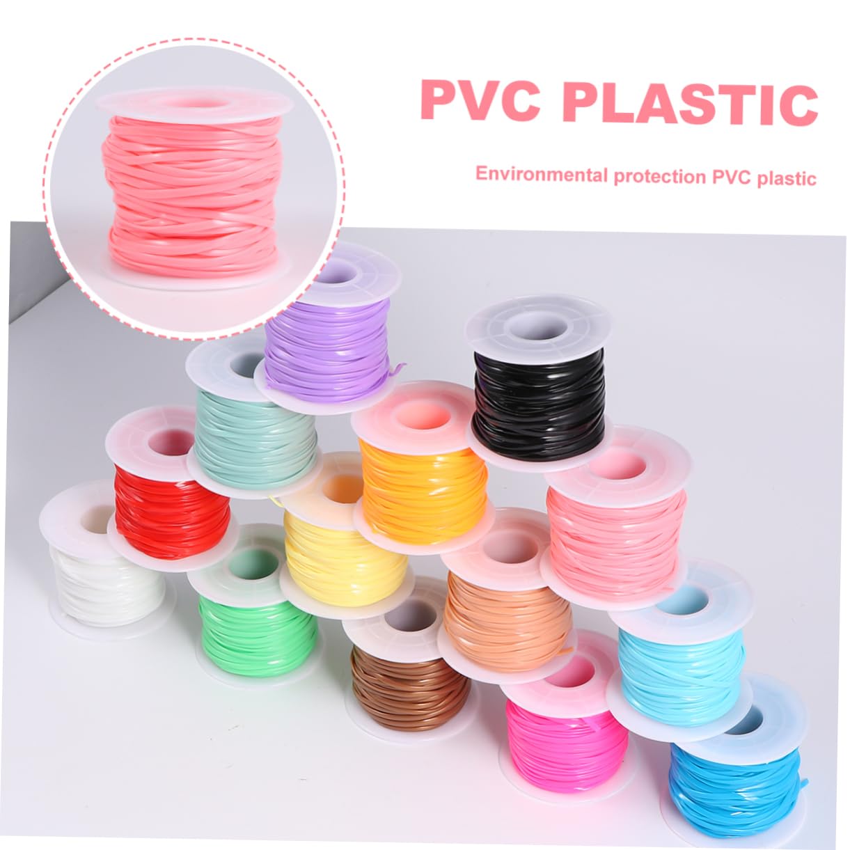 Blaues PVC Kunststoffseil mit Rund und Kürbisverschluss, 94 Stück