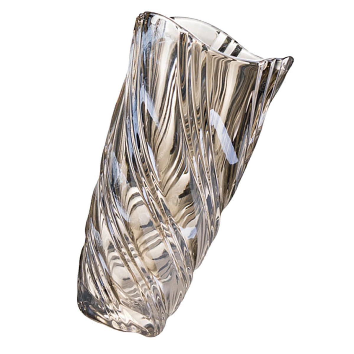 Vase en verre marron pour décoration intérieure et table de bureau