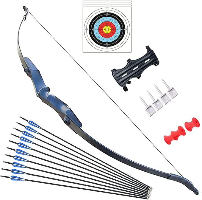 Monleap 56" Archery Recurve Bow and Arrows Set for Adults Right Hand