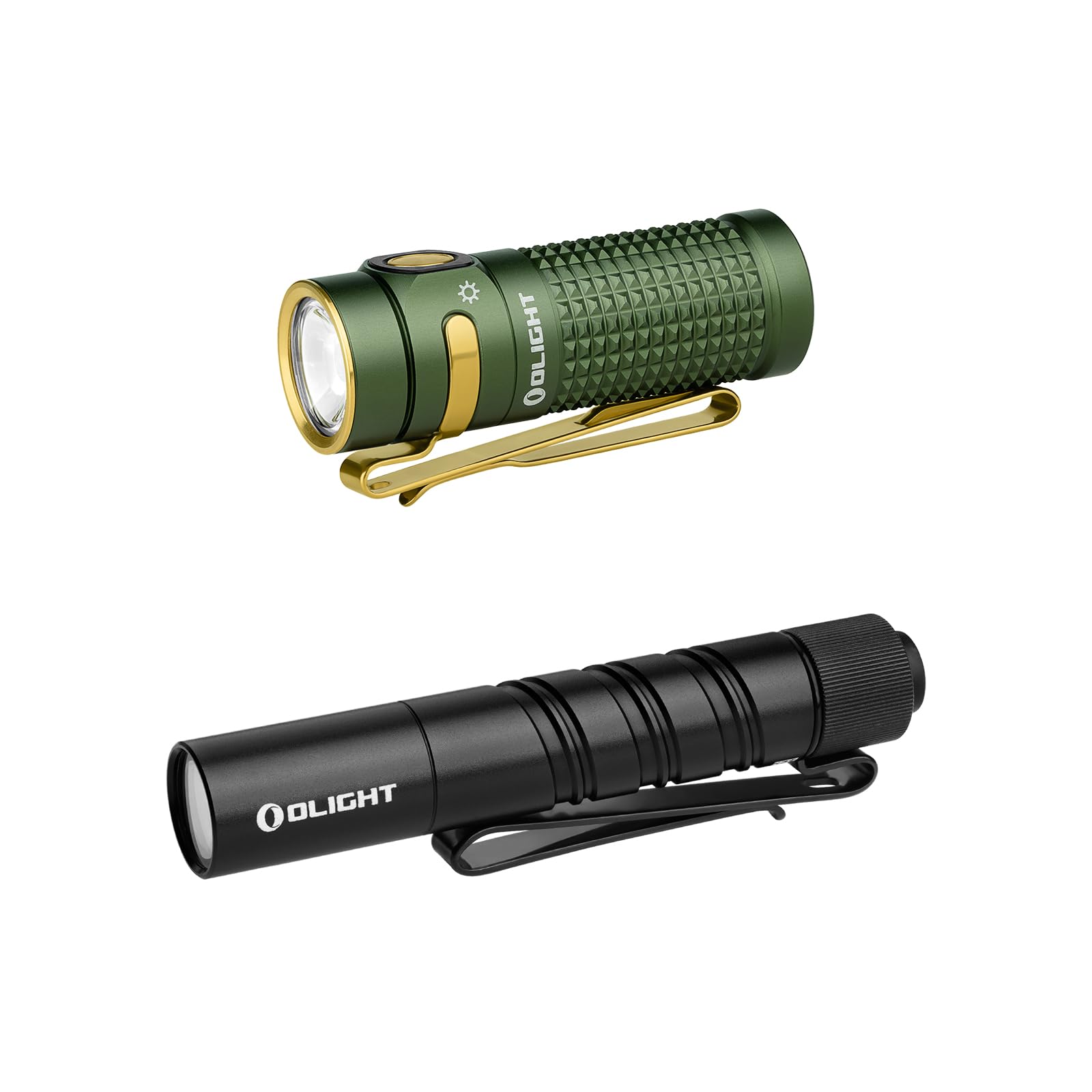OLIGHT Baton4 & I3T2 Flashlight Bundle - 1300 Lumens EDC Pocket Lights With Magnetic Charging