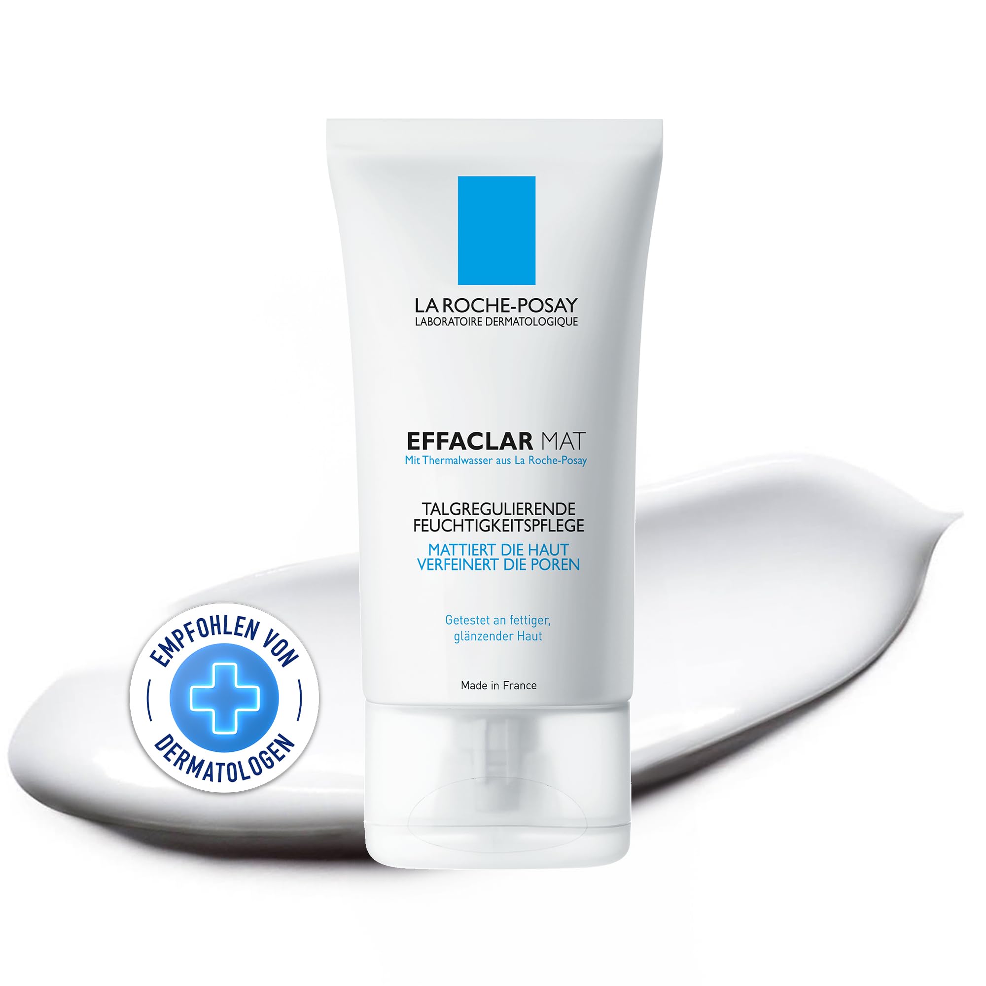 La Roche Posay Mattierende Feuchtigkeitspflege für fettige, unreine und zu Akne neigende Haut, Talgregulierend und porenverfeinernd, Mit LHA und Thermalwasser, Effaclar Mat, 40 ml