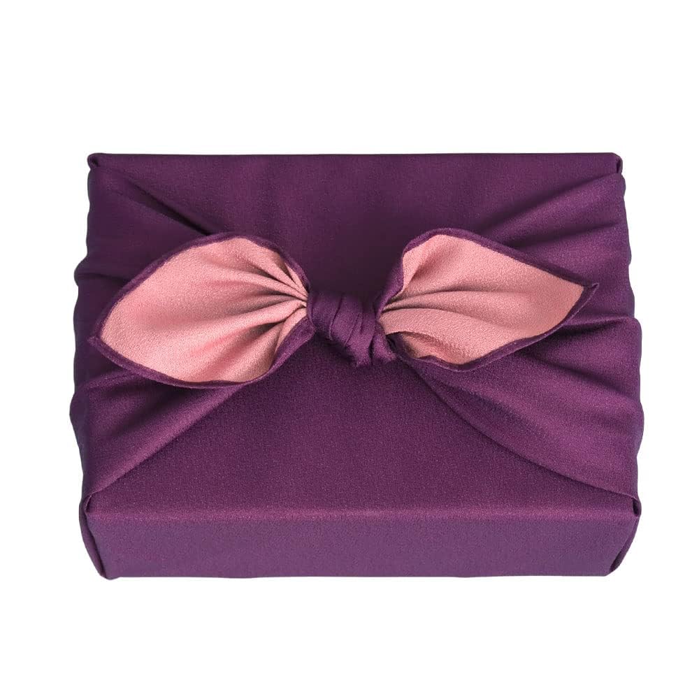 Vtrbwze Furoshiki Japanese Reversible Wrapping Cloth - Eco Reusable Gift Wrap, Large Bento Bag & Placemats for Lunch Boxes, Cakes, Wine Bottles -