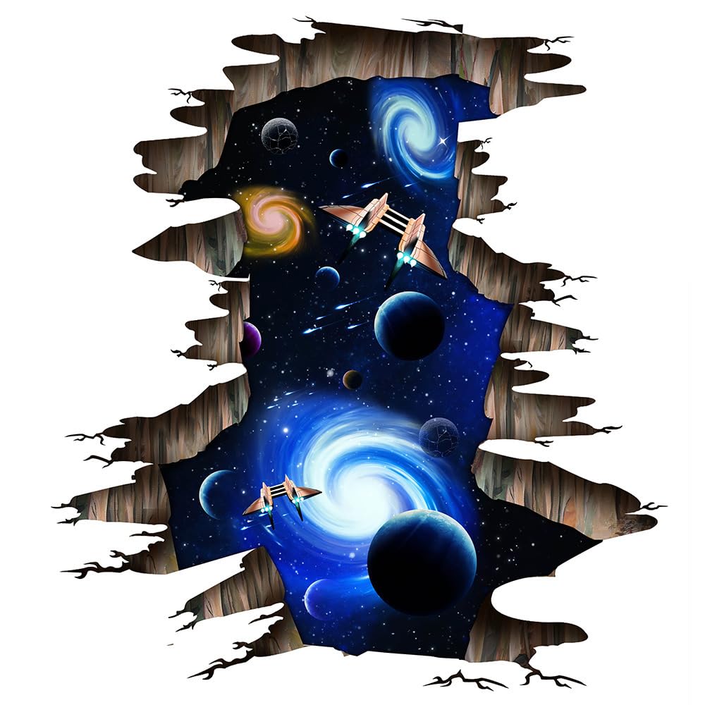 3D Simulation Removable Floor Decals Various Styles Wall Stickers for Shopping Malls Squares and Amusement Parks Universe