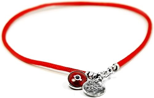 Abundance  Success - Pulsera de tobillo con dije de moneda de seda roja para mujer en plata de ley pulsera de tobillo de 95 pulgadas de largo regalo disponible en Yaxa Colombia