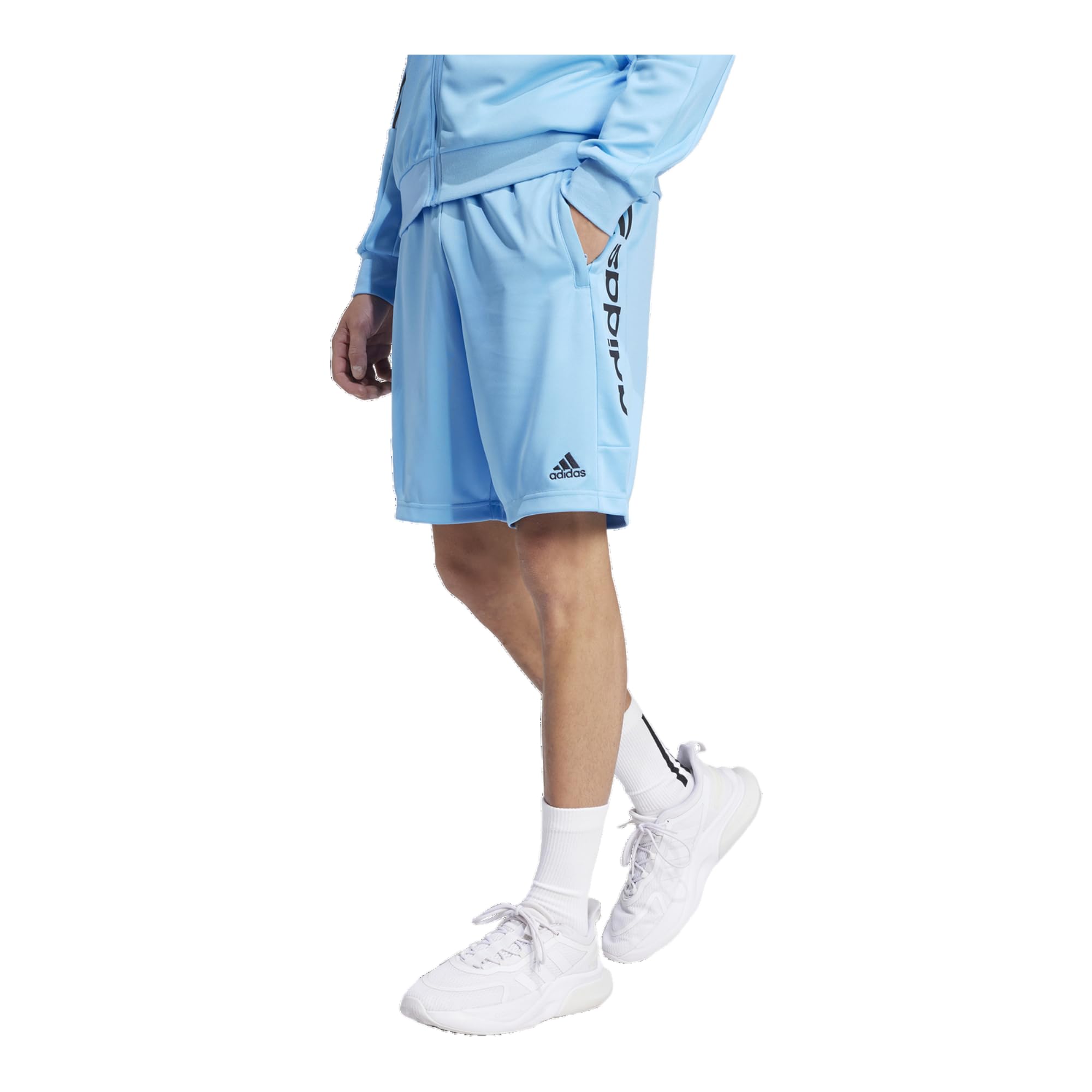 Adidas Tiro Men's Shorts - Black/Semi Blue, Comfortable Running Shorts for Men,Quick-Dry Material, IW8260 