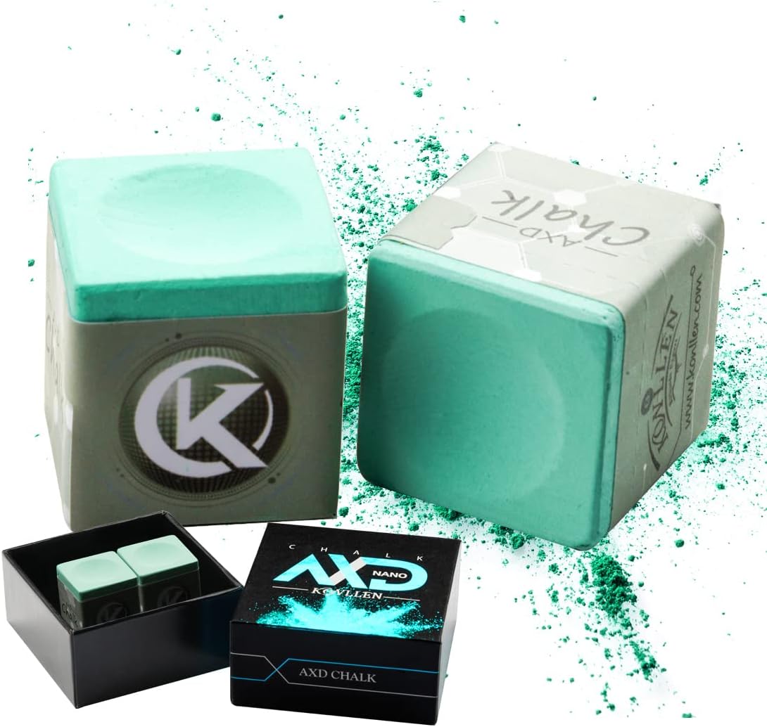 KONLLENBilliards Chalk Professional Nano Technology Tournament Dedicated for National Billiards Players（Outstanding Performance,Reduce Miscue,Durable,Low Deflection）