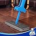 MR.SIGA Easy Self-Wringing Flipping Flat Mop, Double Sided Lazy Mop for Laminate, Tile, Hardwood Floor, Wet & Dry Mopping in 2 Sides, Pad Size 12.5’’X 4.3’’(32 x 11cm)