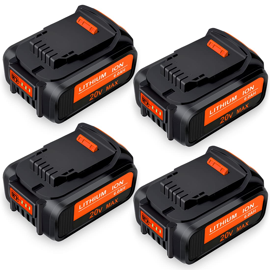 20V 6.0Ah Battery Compatible with Dewalt 20V Battery with Multiple Compatibility and Ultra-High Capa