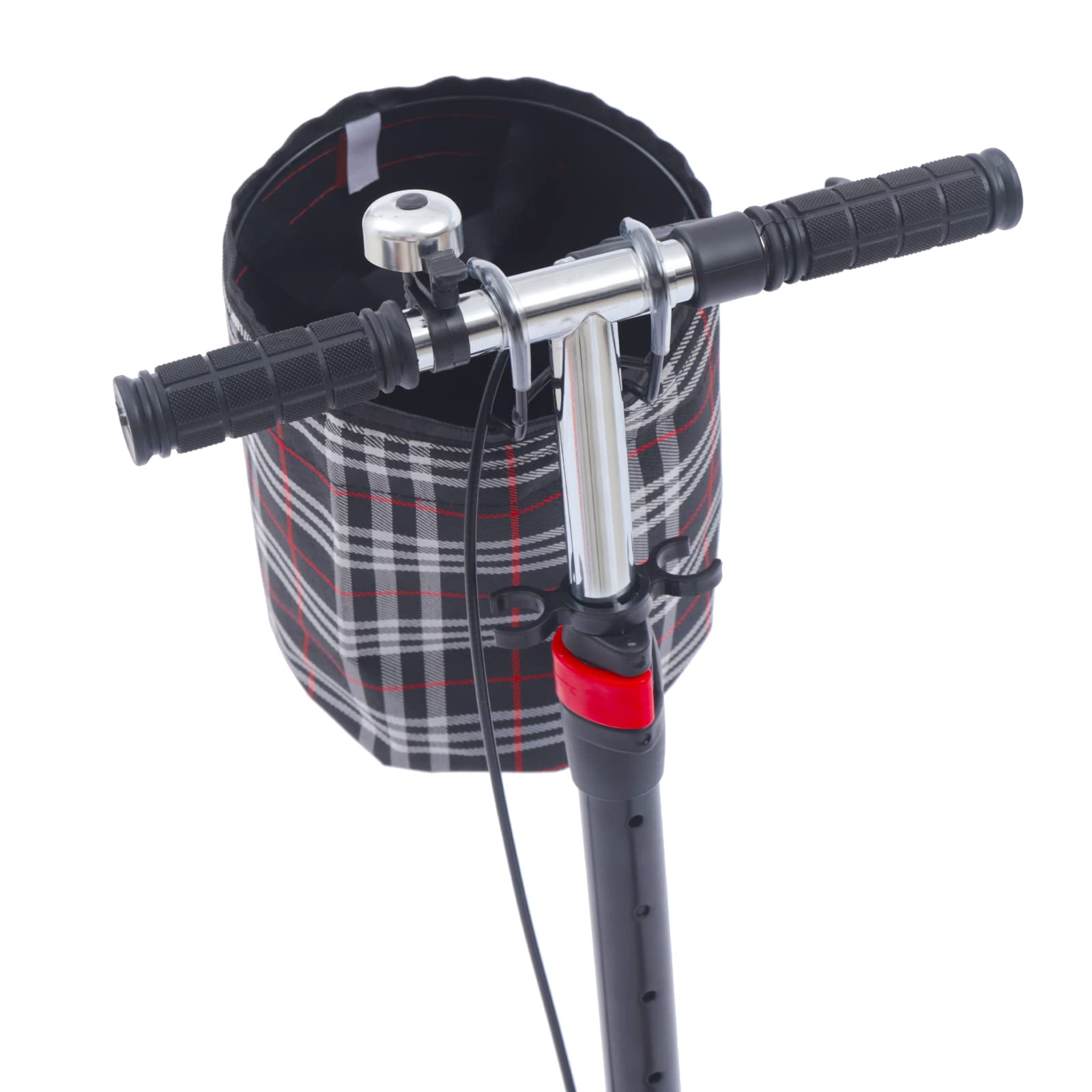 Trottinette pliable pour adultes/adolescents, en acier au carbone, avec frein à main, double suspension, garde-boue arrière et sac de rangement, capacité de charge jusqu'à 118 kg