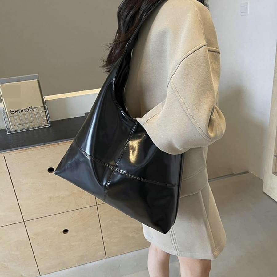 Amazon.com: Glossy Tote Bag for Women Vintage Hobo Bags for