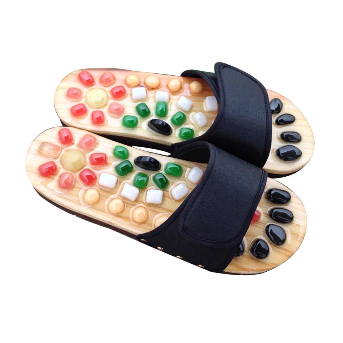 Akupressur Massagepantoffeln 39-40 Schwarz für Damen und Zuhause