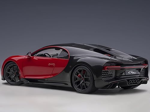Miniatura 7 de Auto Art Models 2019 Bugatti Chiron Sport Italian Red and Carbon Black 1/18 Model Car by AUTOart 70996