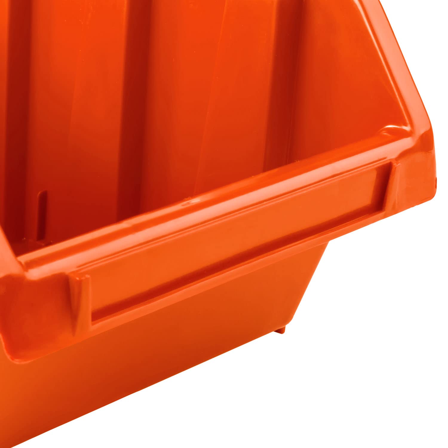 50x Stapelbox 230 x 120 x 160 mm – Stapelboxen Set - Sichtbox Sichtlagerboxen Lagerbox, Orange