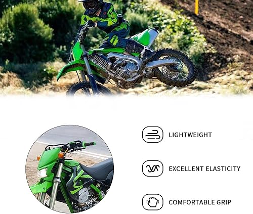 Vista 23 de JFG RACING Empuñaduras de manillar de motocross + almohadilla de 7.87 pulgadas de barra transversal de motocicleta Kit de empuñaduras redondas