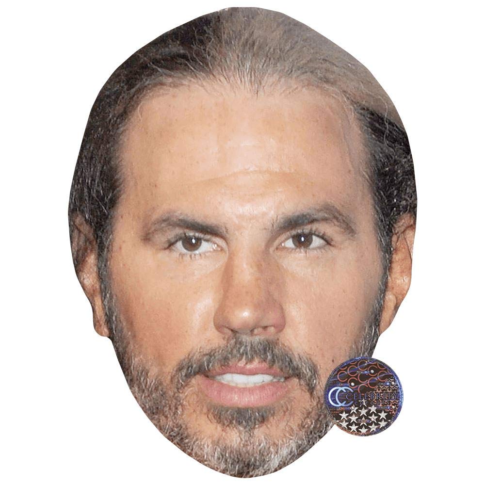 Celebrity Cutouts Lifelike Matt Hardy (Beard) Celebrity Mask, Flat Card Face, Fancy Dress Mask