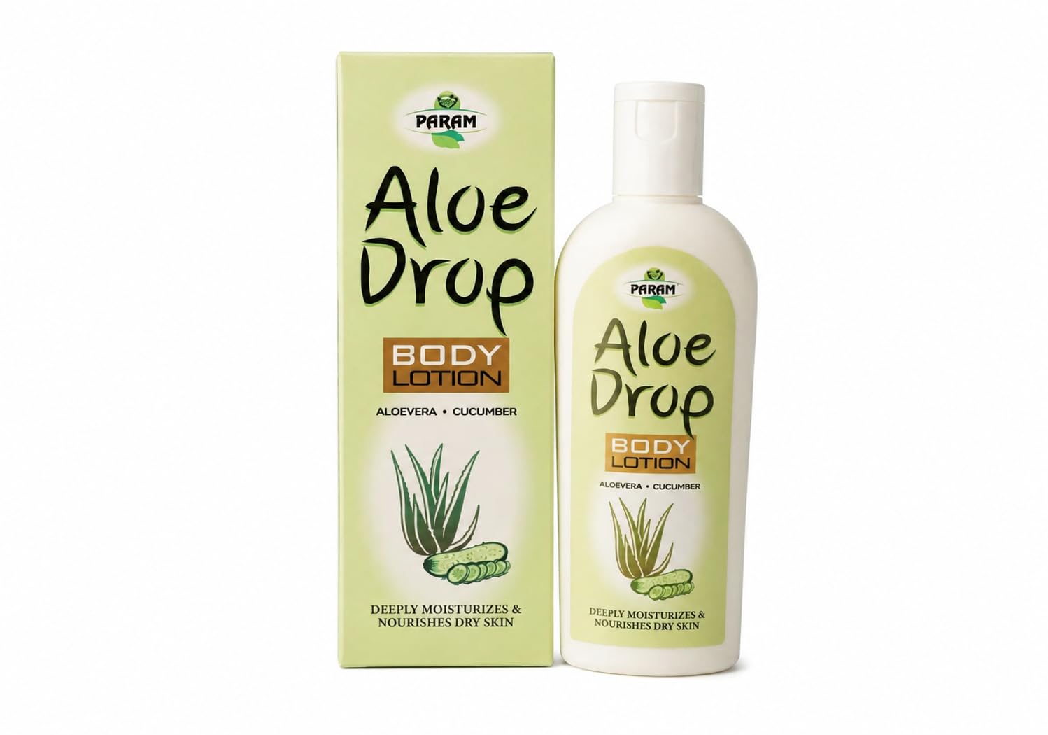 Param Aloe Drop Body Lotion with Aloe Vera & Cucumber | Deep Moisturizing Body Lotion for Dry Skin | Daily Hydrating & Nourishing Moisturizer | Lightweight Non-Greasy Formula | Soft & Smooth Skin | 100ml Pack of 1-image-4
