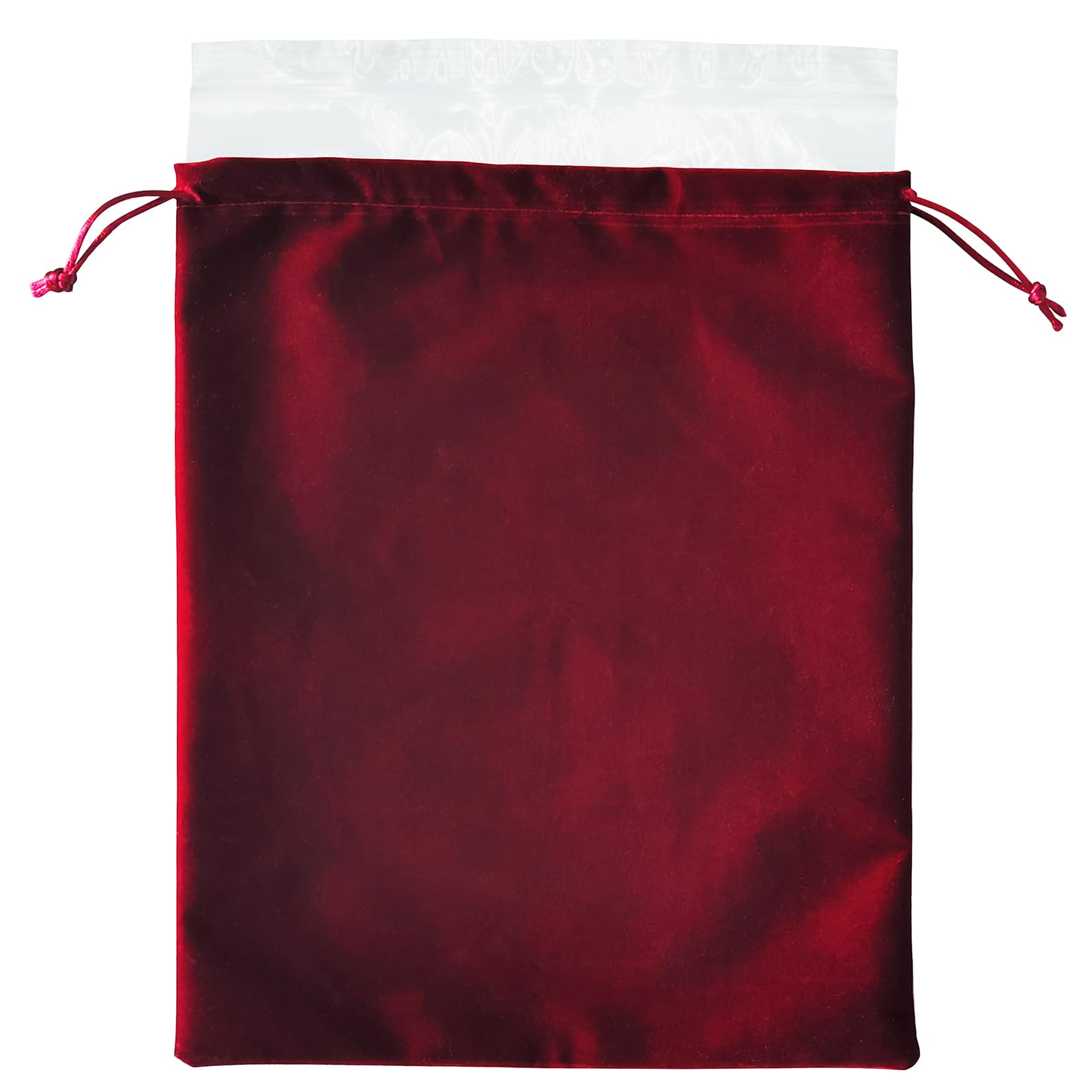 YOOKOOABLE Burgundy Velvet Cremains Urn Bag for Human Ashes - For Use Inside the Urn - Size 10" X 12" (230 Cubic Inches Capacity) - Includes a