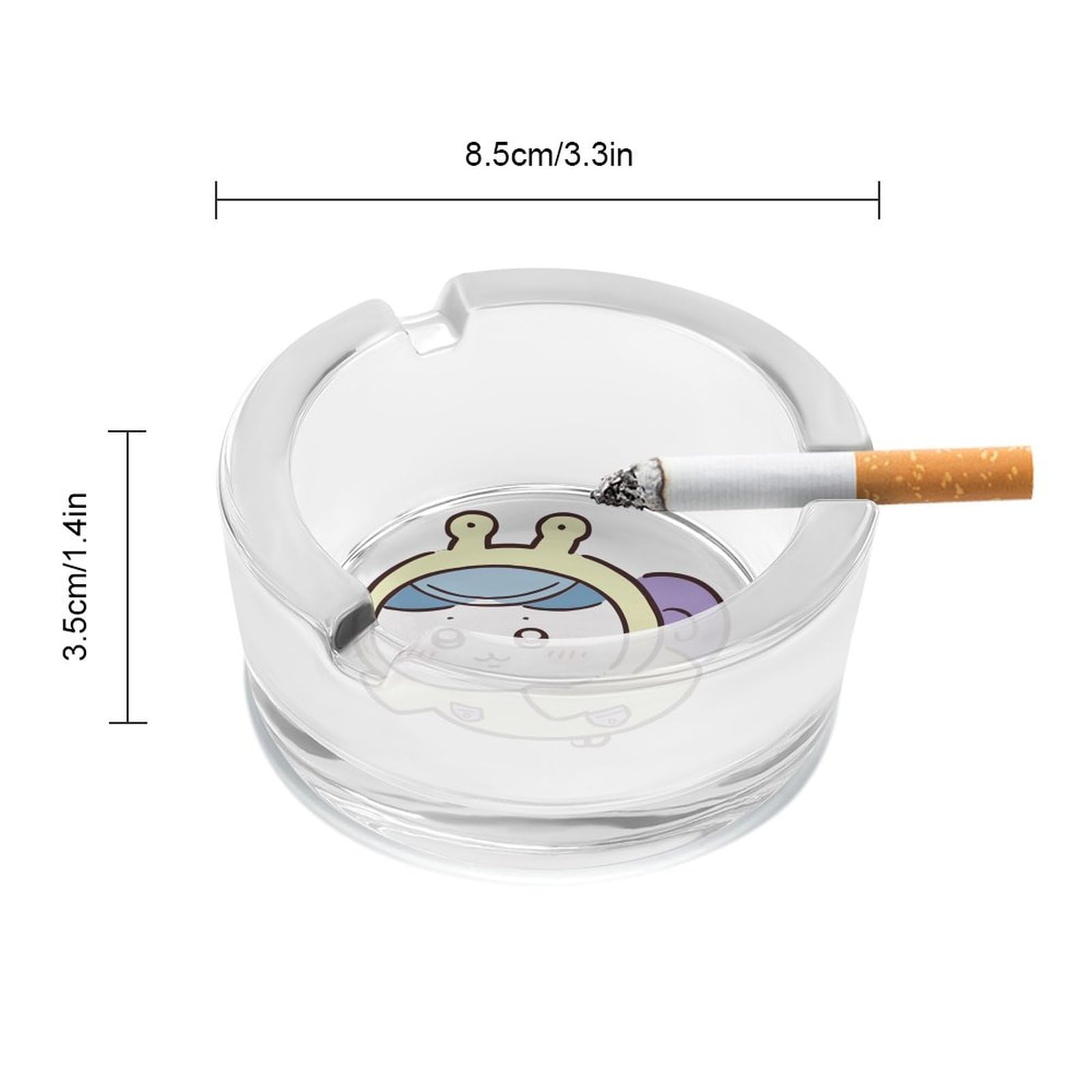 Amazon.co.jp: 灰皿 ガラス ちいかわ ハチワレ 大容量 卓上灰皿 タバコ