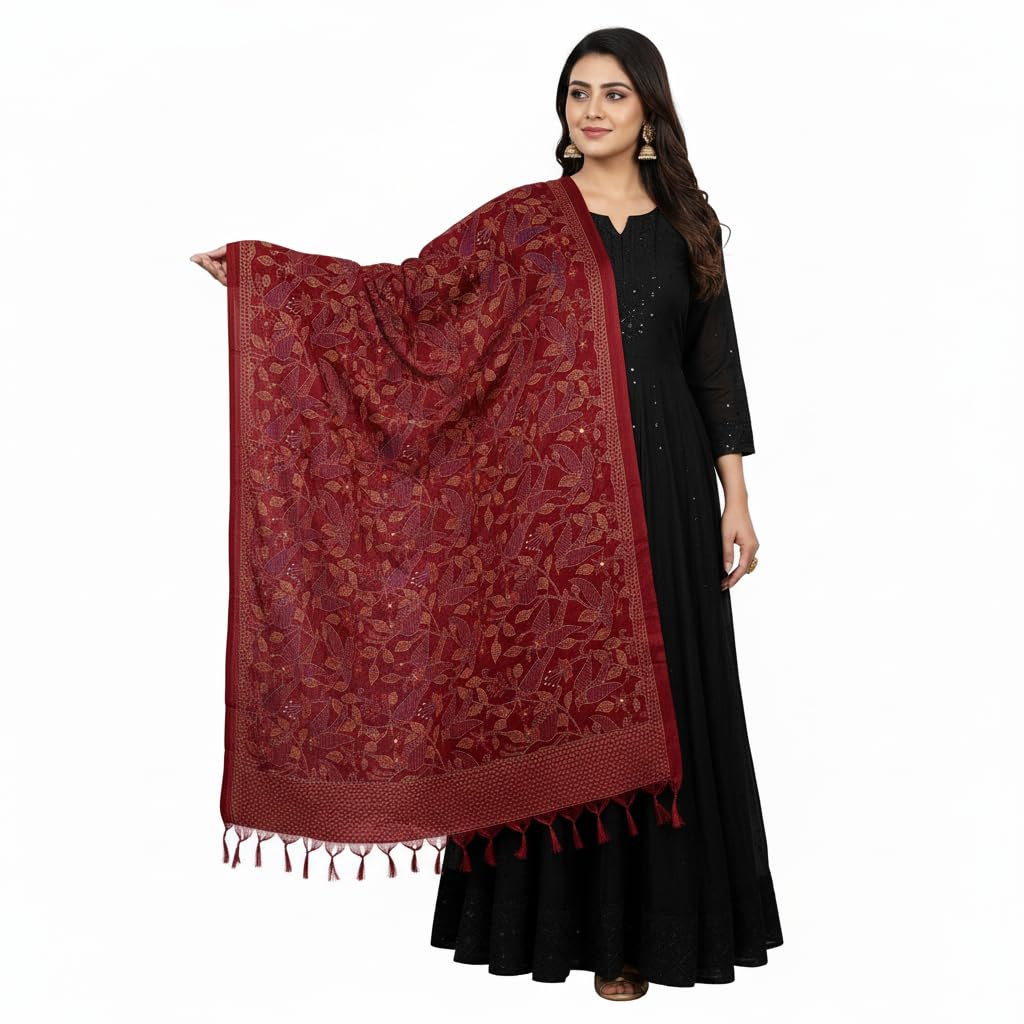 Women's Art Silk Printed Dupatta-image-9