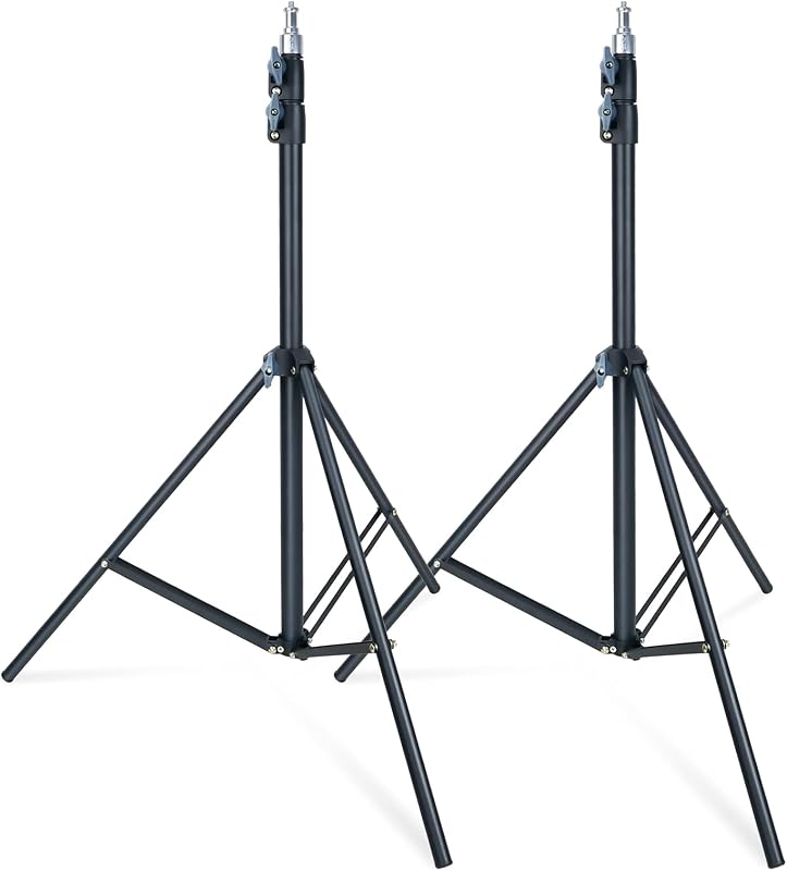 LINCO Lincostore 7ft/225cm Photography Light Stands 2-Pack | Tripod, adjustable height, durable SPCC steel, fits HTC Vive & studio gear; for video, portrait & product shoots