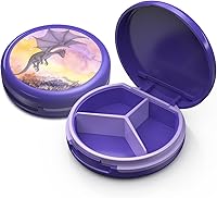 Vista 18 de Serfeymi - Pastillero pequeño con 3 compartimentos, pastillero portátil para bolso o bolsillo, estuche compacto y mini para viajes - Adecuado