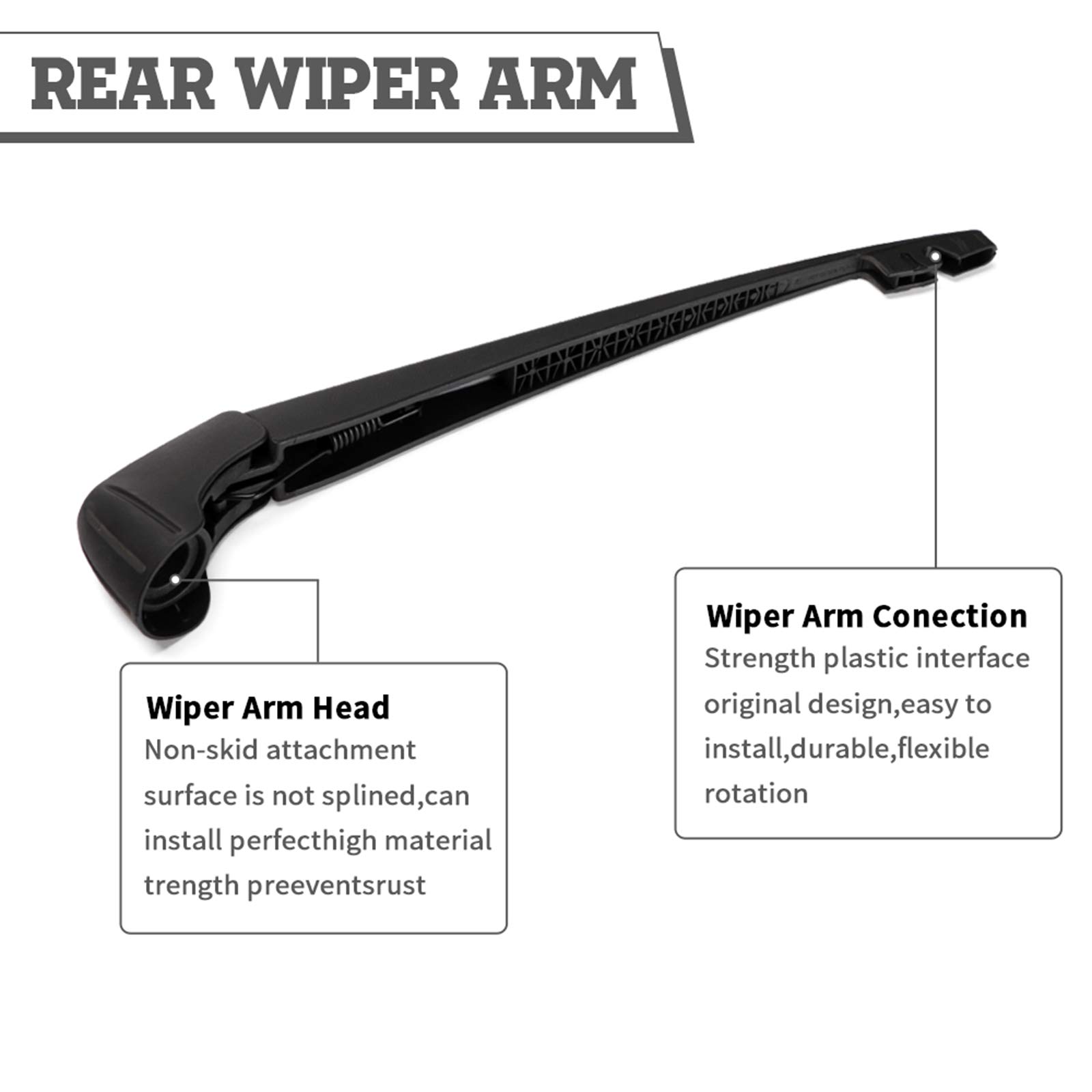 Brazo Para Limpiaparabrisas, 2 Piezas, Trasero, Caucho Natur | Envío Gratis