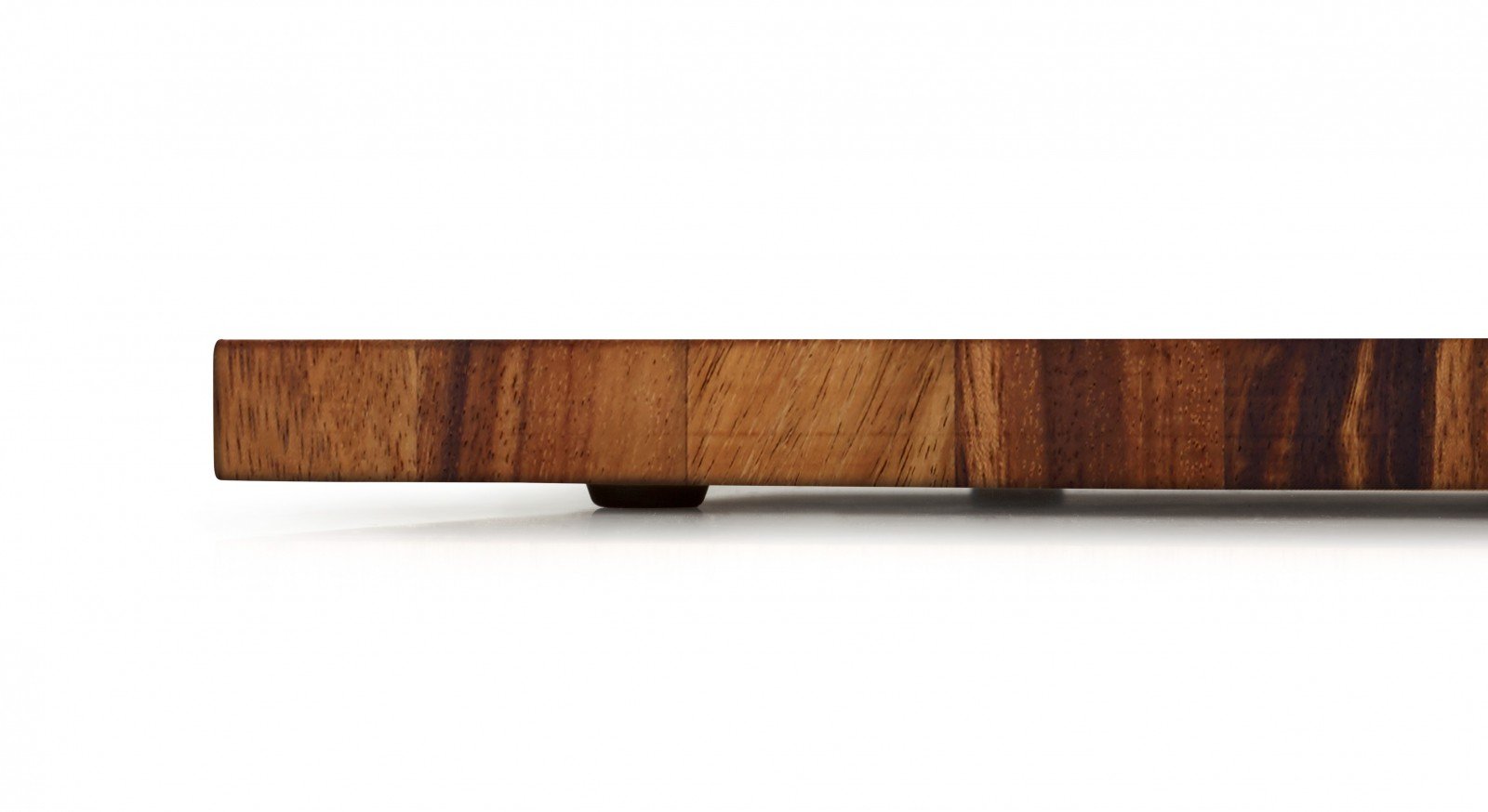 Continenta Planche Hévéa Bois de Bout à rigole et réservoir 37 x 29 x 2,7 cm, Marron