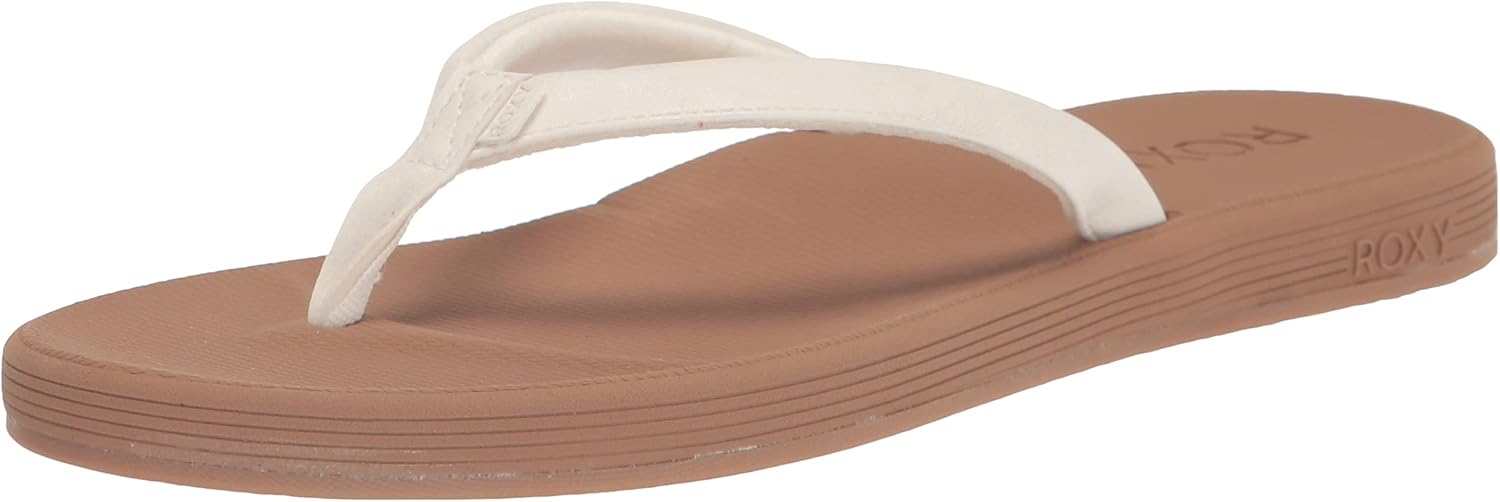 Roxy Women's Solana Sandal Flip-Flop, Gold, 7