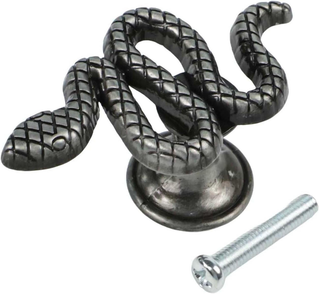 Snake Funiture Shape Zinc Alloy Cabinet Knobs Door Handles Drawer Pulls For Room Furniture(ancient tin)