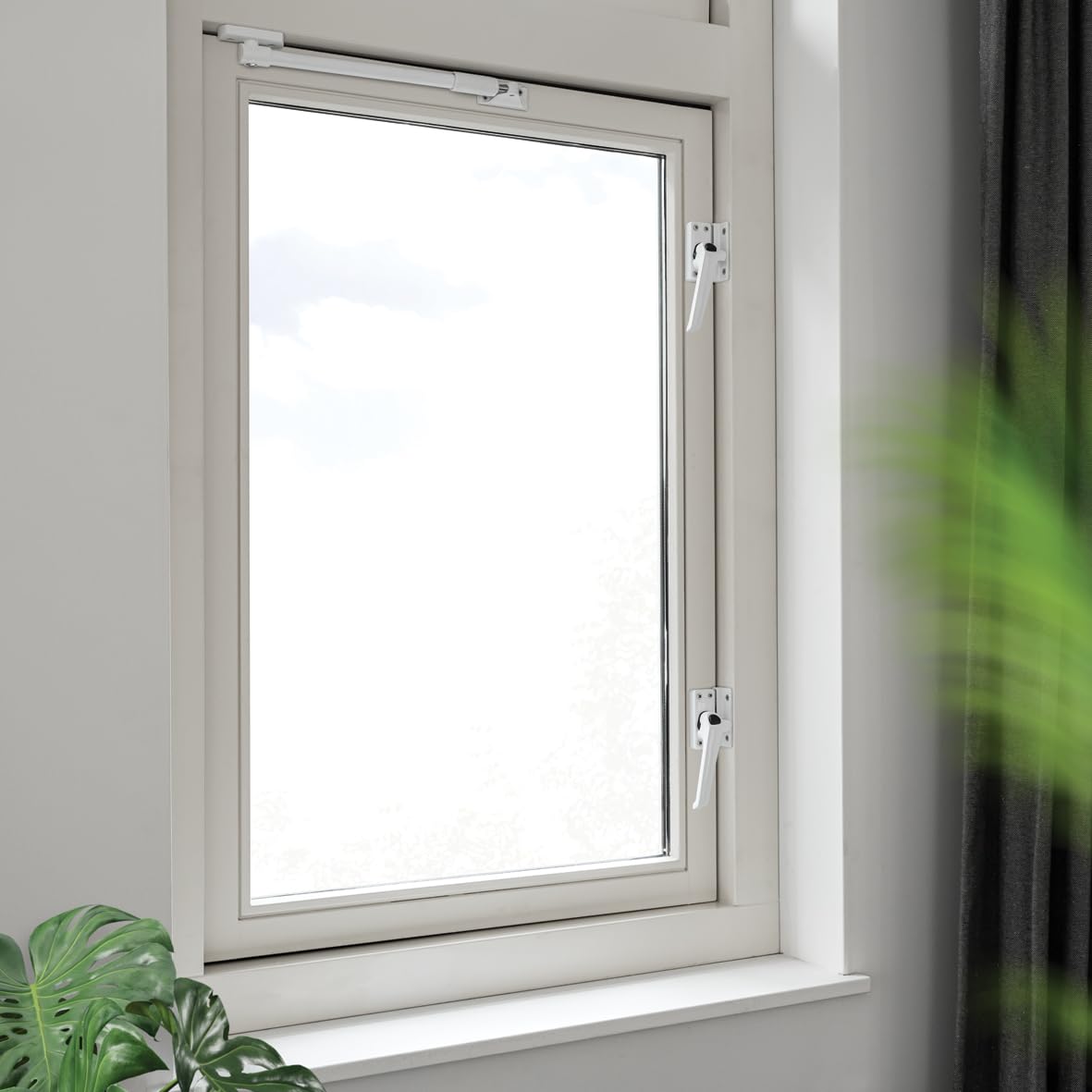 AXA Fenstergriffe 2er set - 3308 - Fenstersicherung - Links drehend