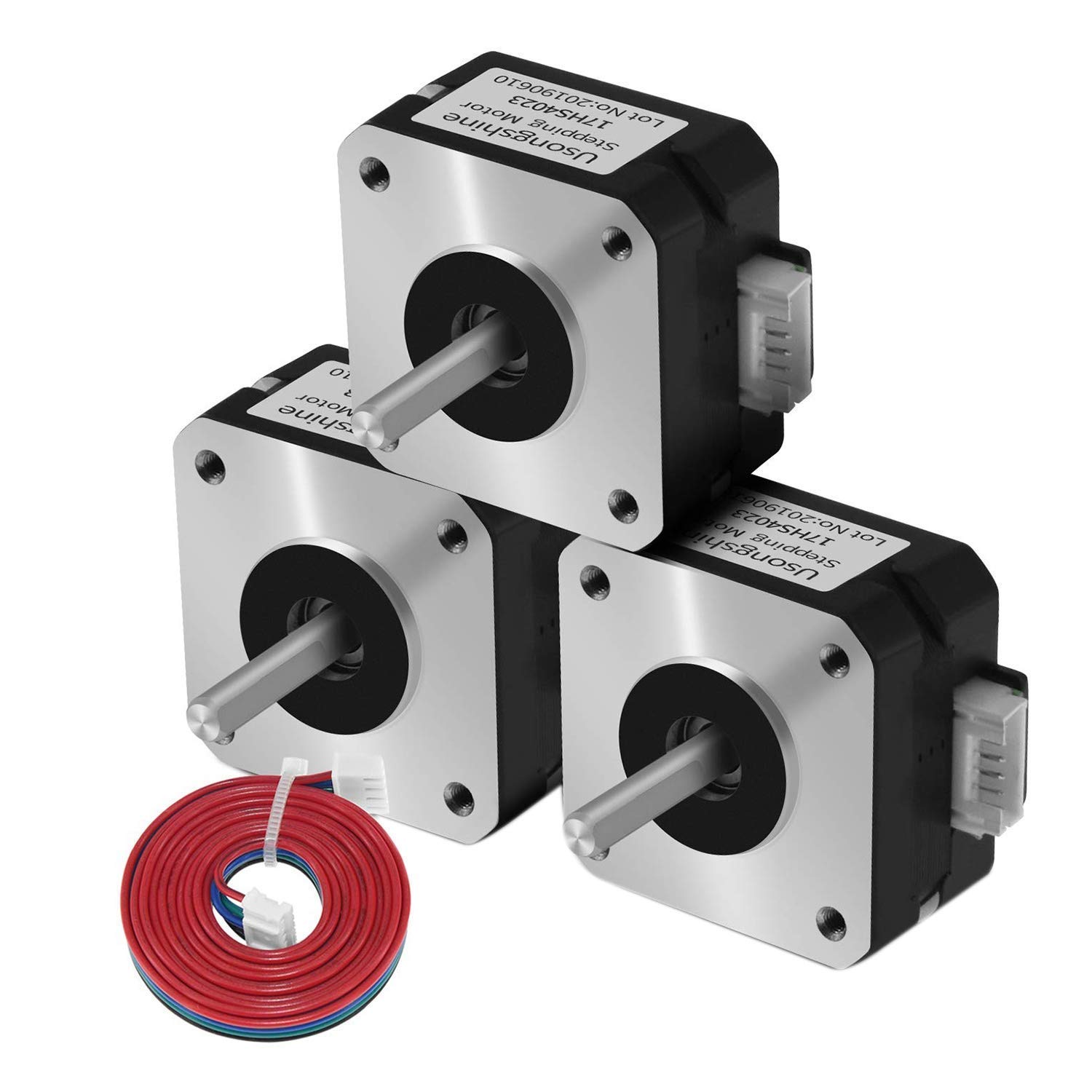 Accessories 3Pcs Nema 17 Stepper Motor Bipolar Step Motor for Extruder 3D Printer(17HS4023) 3D Printer