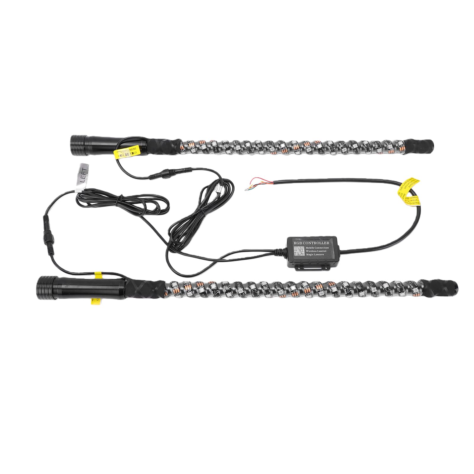 Yctze Bicz LED RGB 2 szt. Wysoka jasność Bluetooth Pilot Aplikacji Sterowanie muzyką Synchronizacja Muzyki Dynamiczne Gonienie Efekty Płynięcia dla UTV ATV Ciężarówka Terenowa 0,6