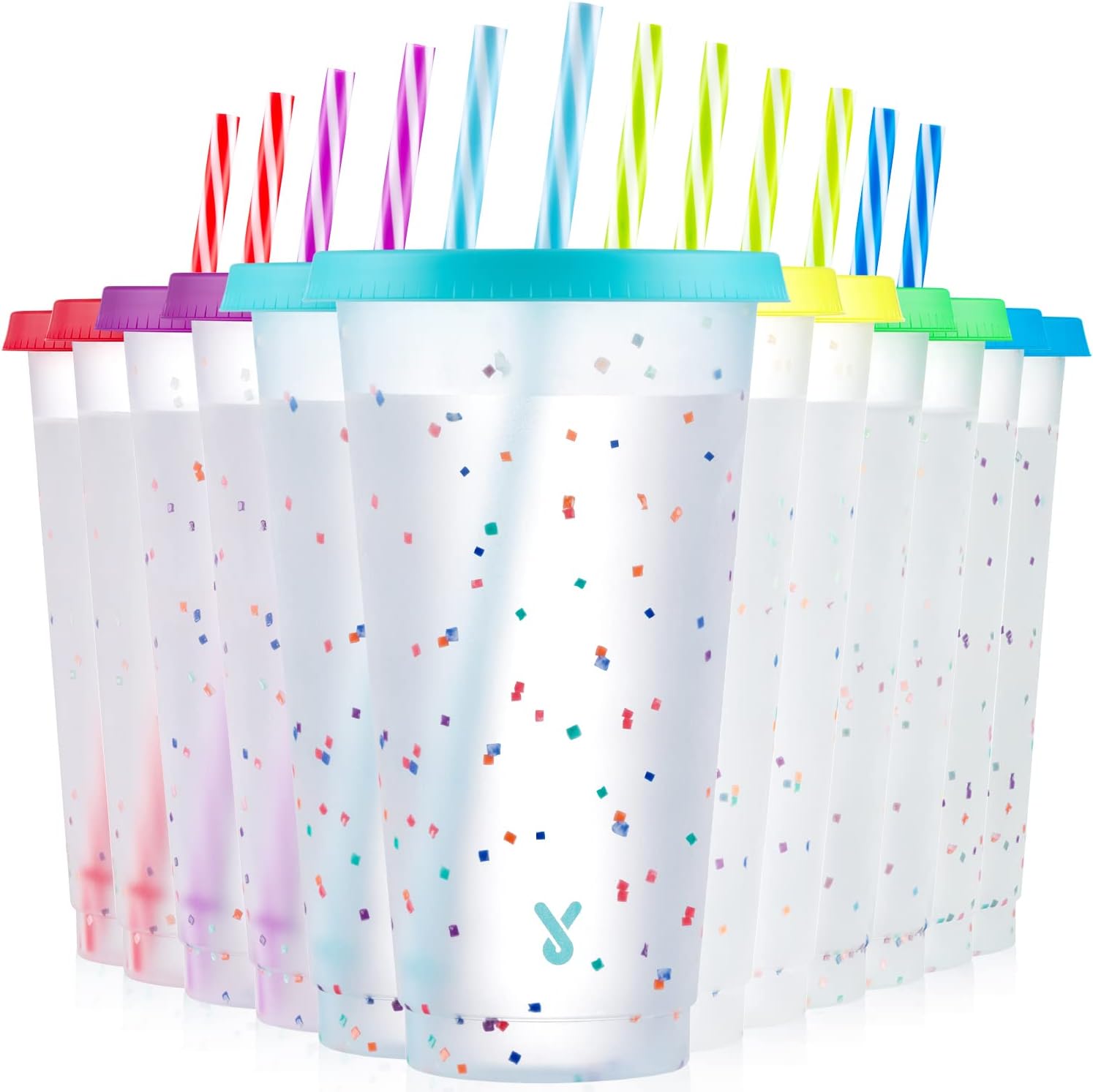 Buy Meoky Color Changing Cups with Lids and Straws 12 Pack 24oz