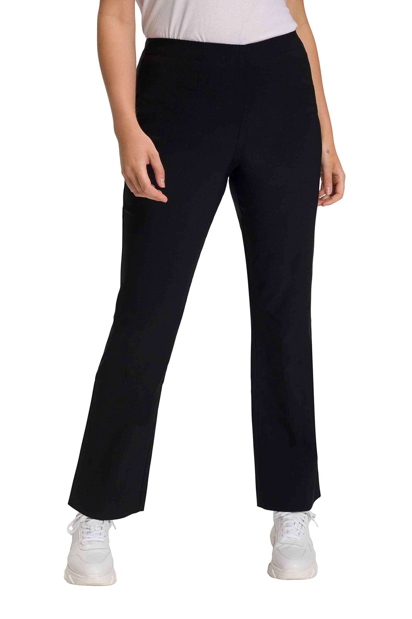 Ulla Popken Women's Plus Size Bengaline Stretch Pants Black 24 640915 10-24