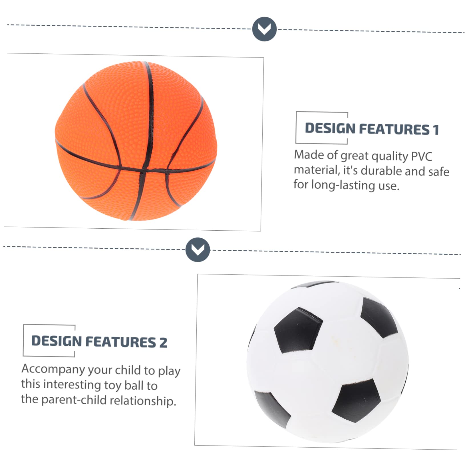 Kisangel 4Pcs Inflatable Basketball and Football Plaything for Outdoor Fun Parent Bonding Present for Sports Enthusiasts