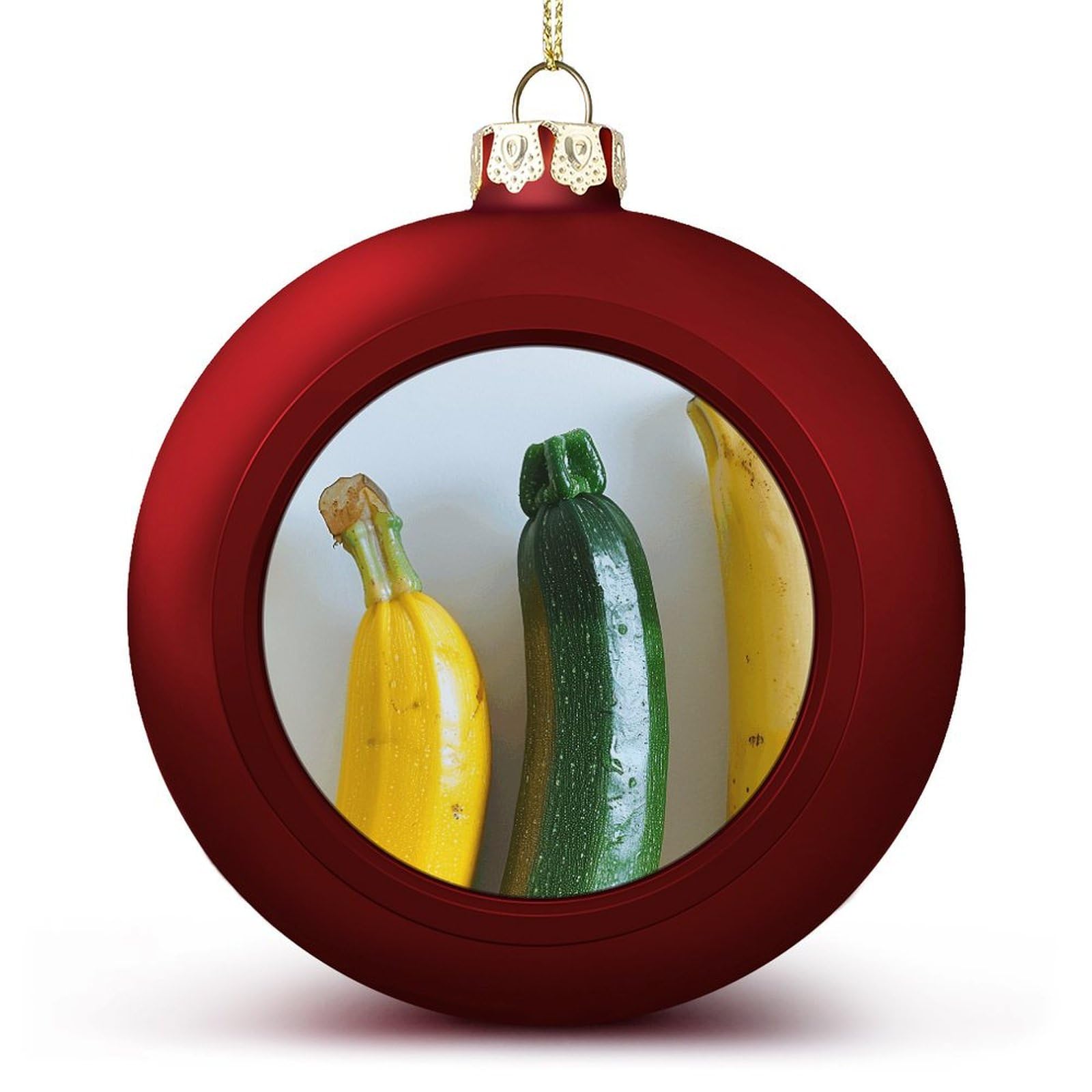 Boules de Noël rouges imprimées motifs insolites et incassables