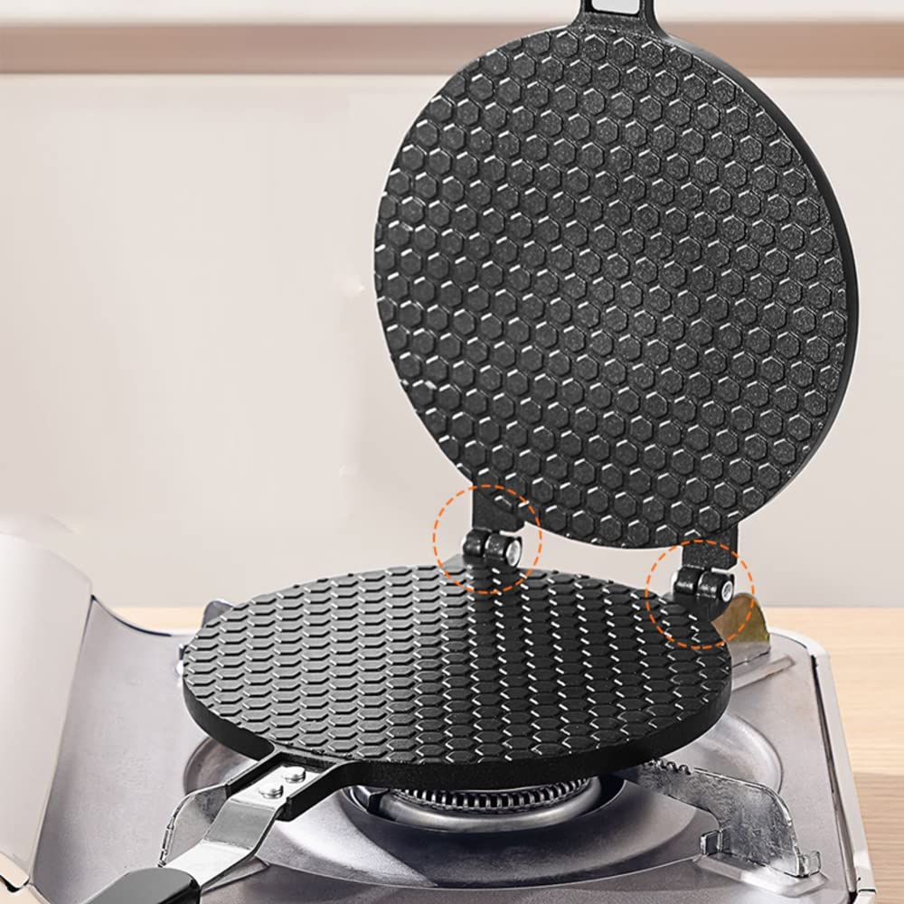 Cono Gelato Waffel Piastra Cono Crêpière Pan per Croccante Frittata - Favo d'ape