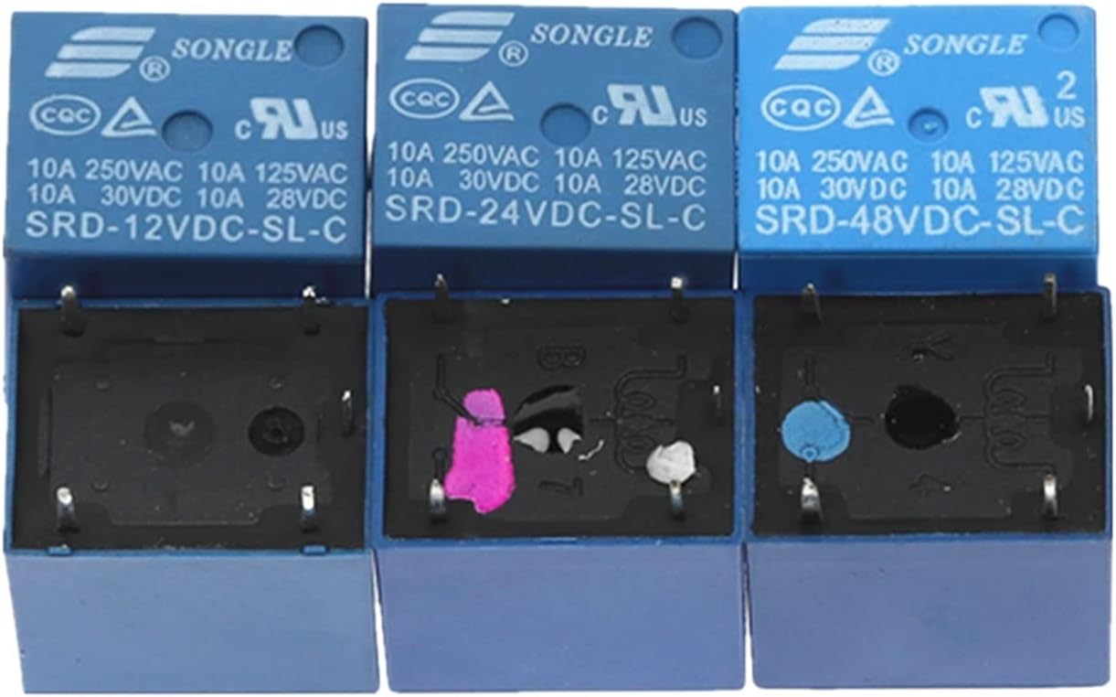 50pcs Relays SRD-12VDC-SL-C SRD-24VDC-SL-C SRD-48VDC-SL-C 12V 24V 48V 10A 250VAC 5PIN T73