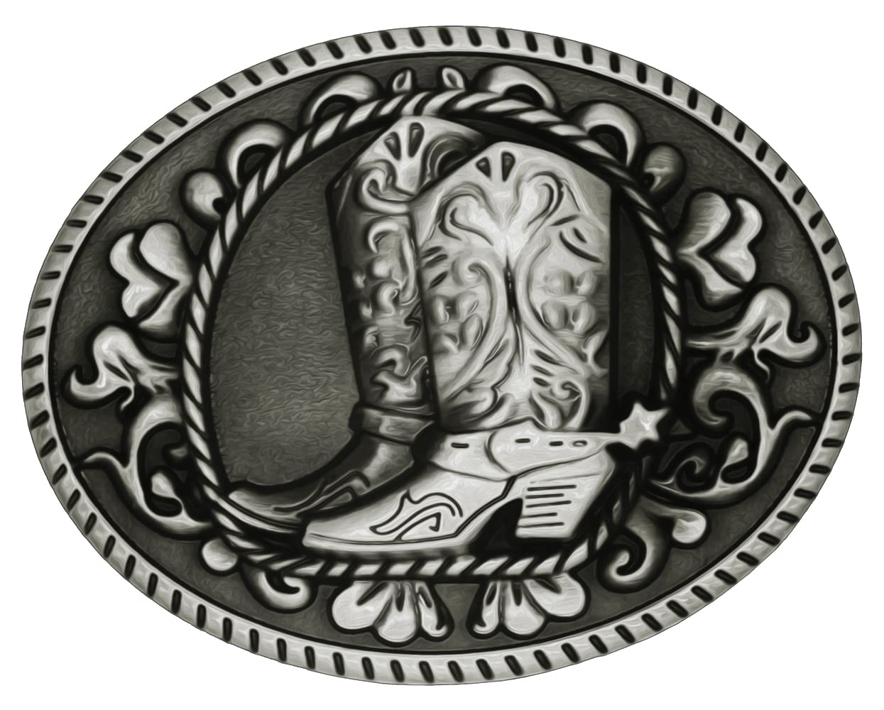 Moranse Cross Cowboy Kneeling Prayer Horse Zinc Alloy Belt Buckles