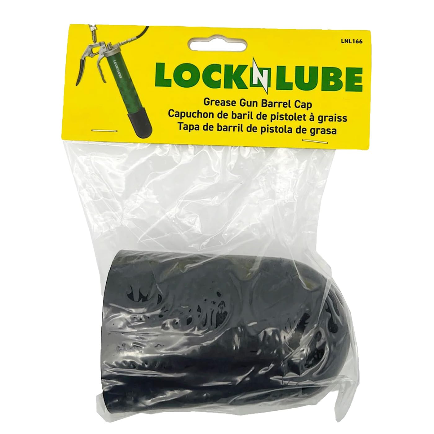 LockNLube Grease Gun Barrel Cap. Compatible with Any Standard 14 oz. Grease Gun (Manual, Cordless, Pneumatic). Stops Drips and leaks.