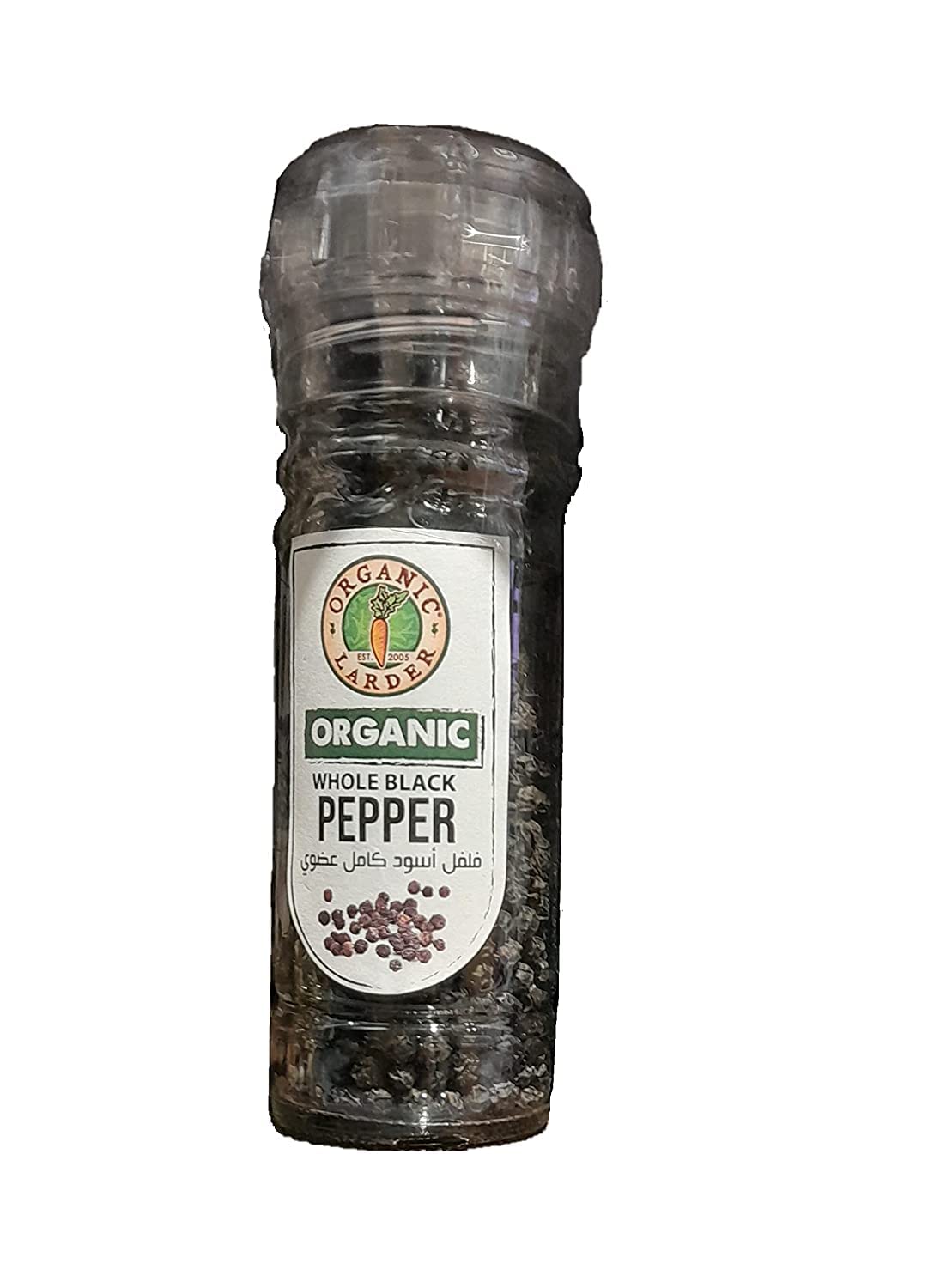 Organic Larder Whole Black Pepper 55g