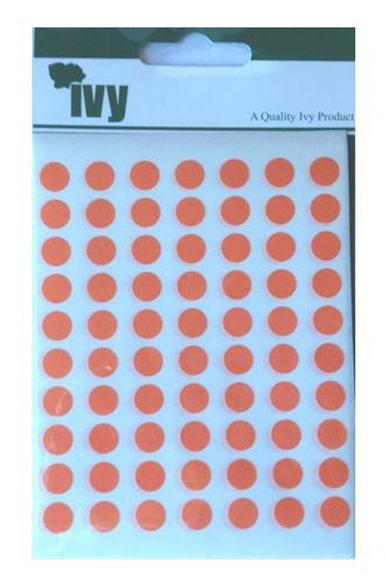 8mm Orange Round Dot Sticky Labels Circle Stickers Self Adhesive Spot Labels (490 Stickers) Ivy 232710