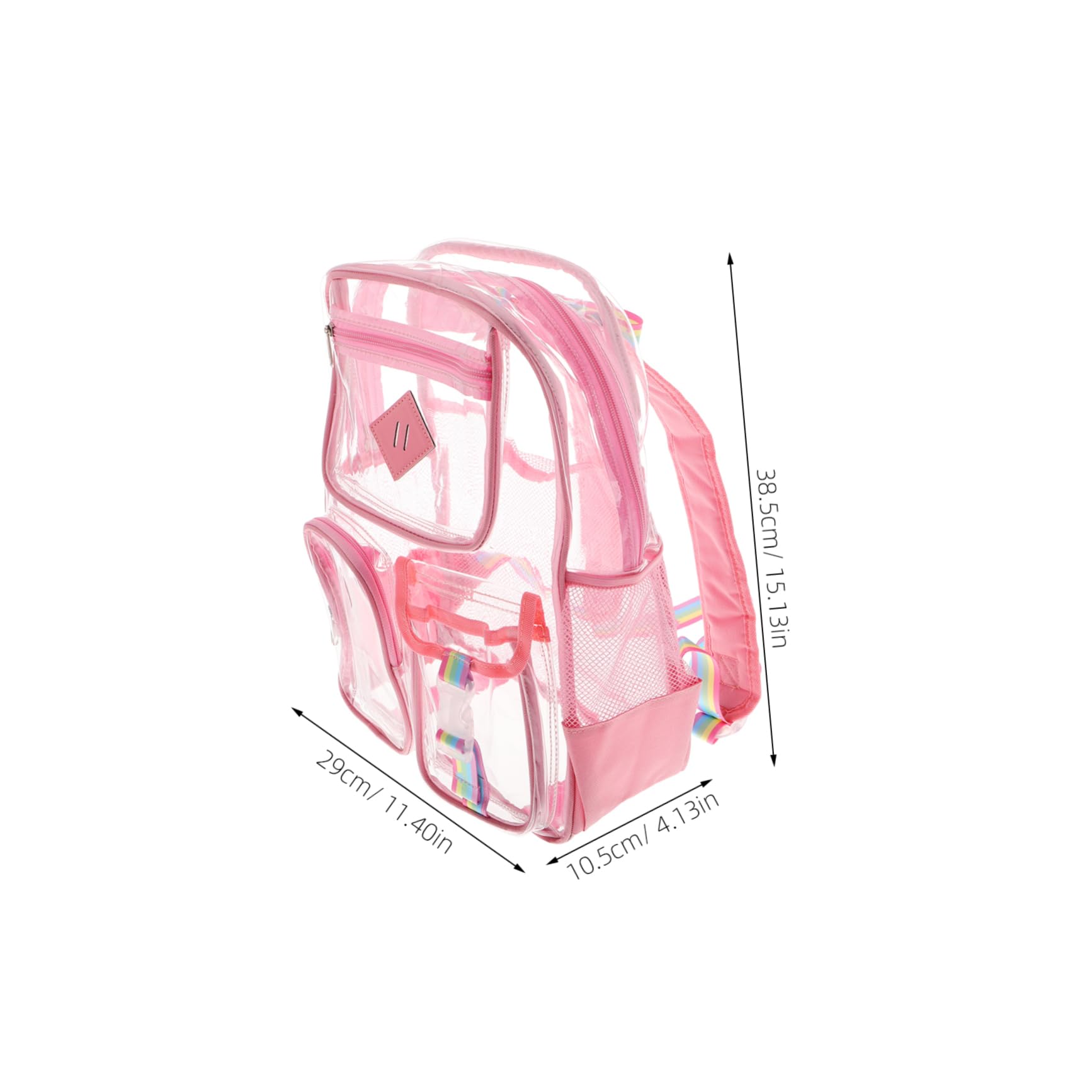Zaino Trasparente in Pvc Per Scuola Viaggi e Eventi Borsa Scolastica Spaziosa e Adatta Ragazzi e Ragazze Design Moderno e Capienza Ampia Per Libri e Accessori