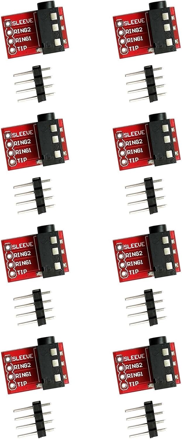 TRRS 3.5mm Plugs Break Outs Module Compatible For Headphone And Microphone Circuits Music Video Interfaces Module TRRS Headphone TRRS 3.5mm Plugs Break Outs Module Compatible For Headphone And Microphone Circuits Music Video Interfaces Module TRRS Headphone