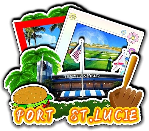 Port StLucie Florida USA - Imanes para refrigerador productos de madera 3D resistentes a la fricción recuerdos de viaje decoración del hogar y la