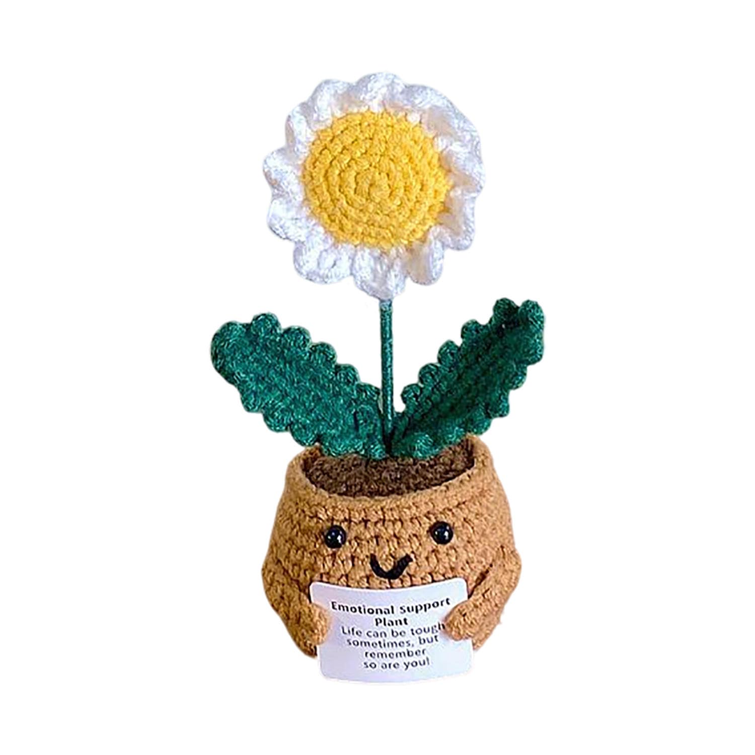 KUFSESK Crochet Flowers,Knitted Flowers,Crochet Plant,Hand Woven Finished Products,Mini Cute Knitwear,Suitable For Graduation, Birthdays, Home Office Decoration, Car Decoration