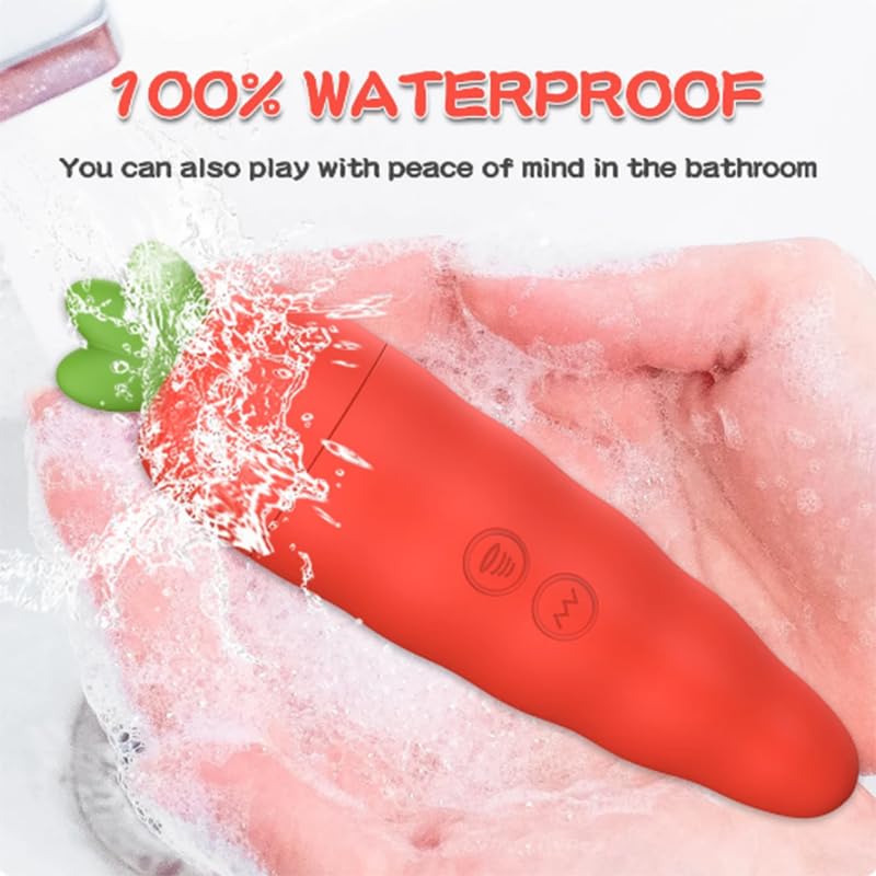 Carrot Vibrator for Women – 2-in-1 Clitoral Stimulator & G Spot Suction Vibrator, YUKAIONE Waterproof Rechargeable Quiet Sex Toy for Women & Couples, Cute Bunny Design (): Orange1