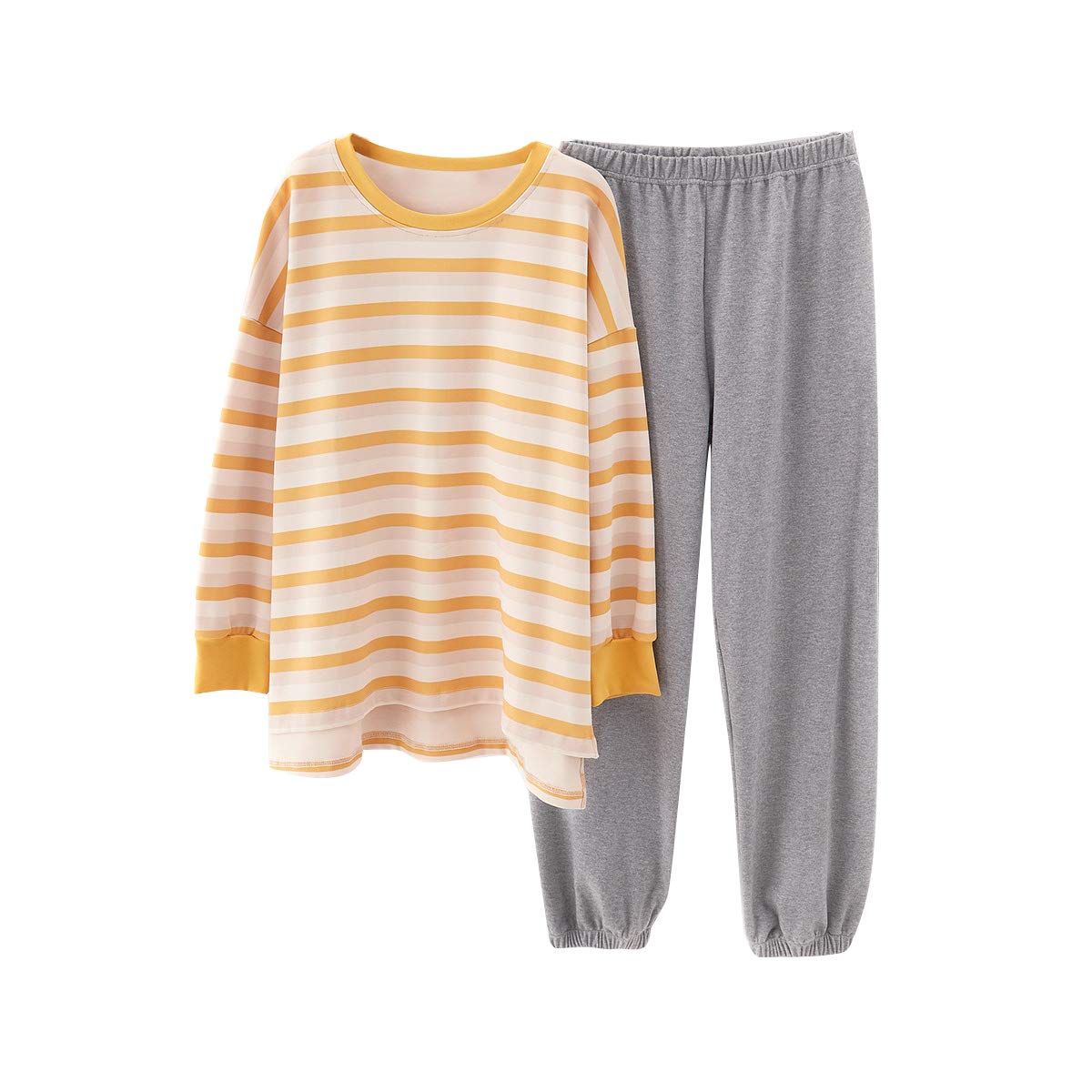 Girls's Pyjama Sets Cotton Long Sleeve Striped Lounge Wear PJ’s Nightwear Top & Bottoms for Big Girls and Women