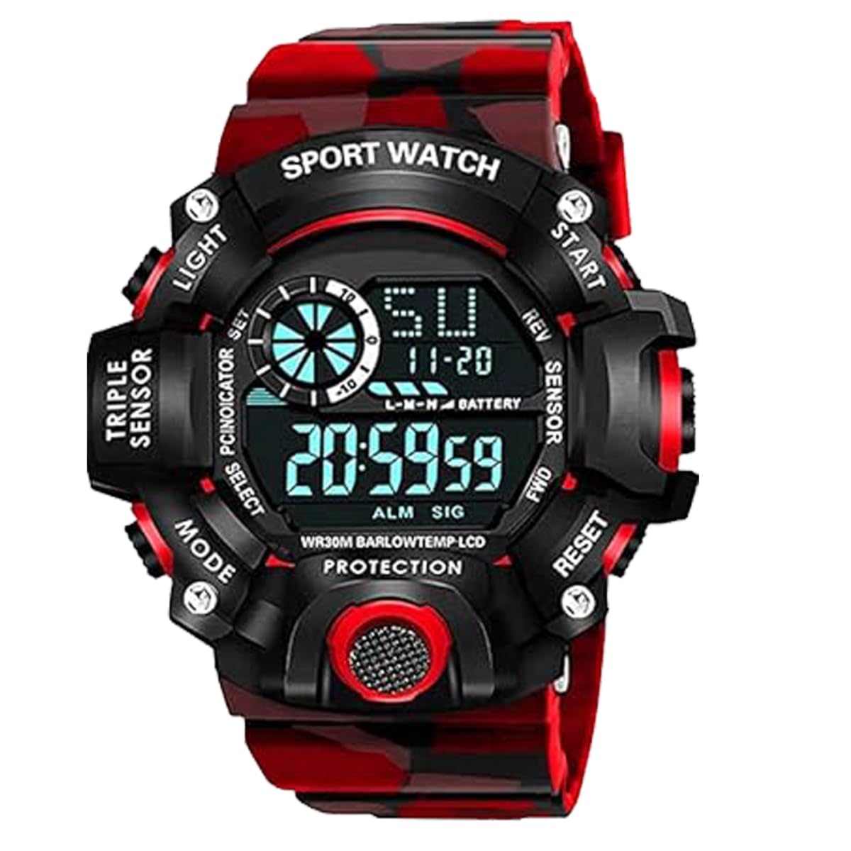 LionmatiSports Digital Watch for Men Multi Function Digital Kids Watches  Stopwatch Alarm Calendar Cold Light Wrist Watches for Boys and Men