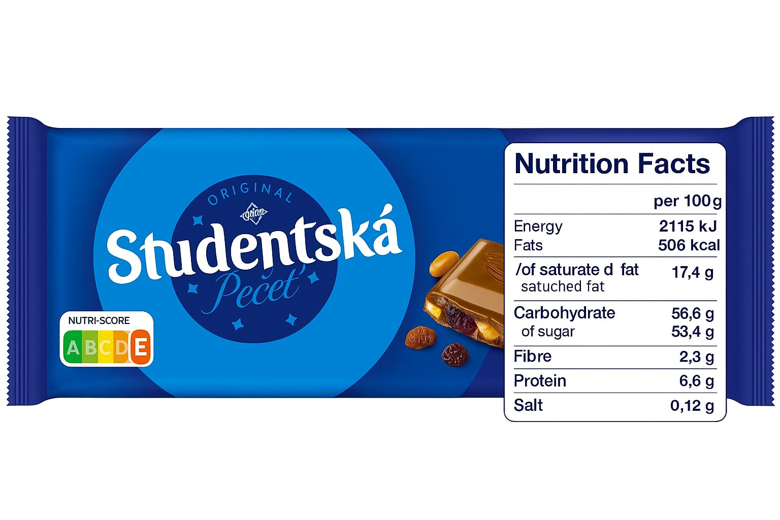 ORION Studentská pečeť Milchschokolade mit Erdnüssen, Rosinen und Gelee 16 x 170 g (16 Stück)